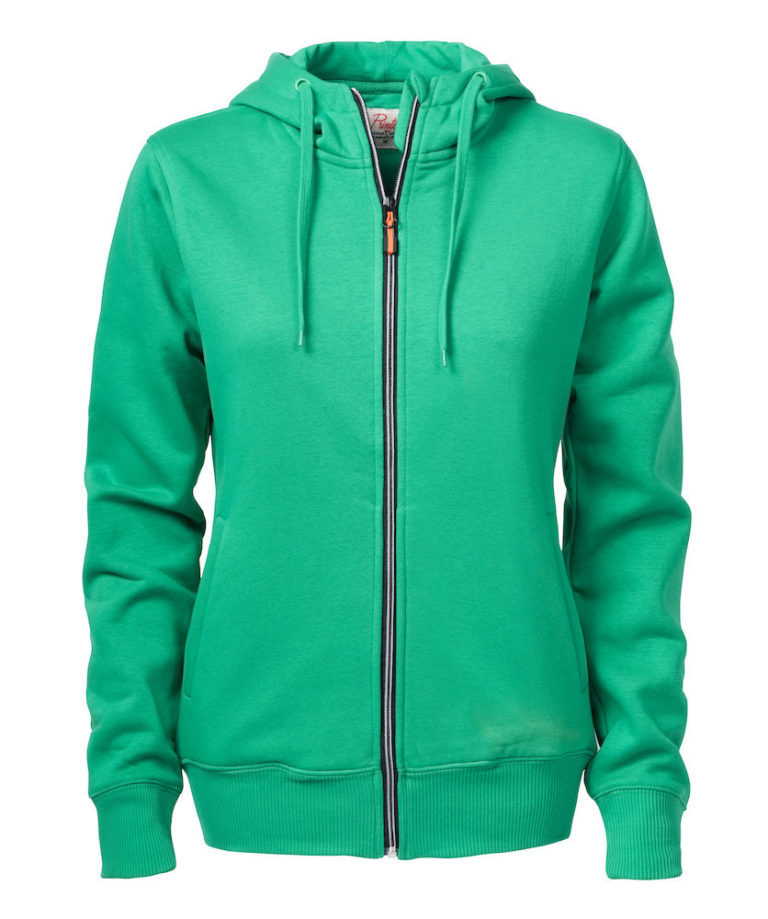 2262052 Hooded sweat jacket OVERHEAD LADY-728 frisgroen