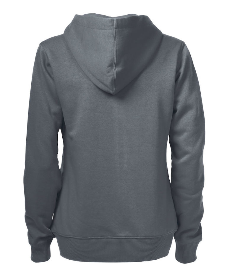 2262052 Hooded sweat jacket OVERHEAD LADY-935 staalgrijs